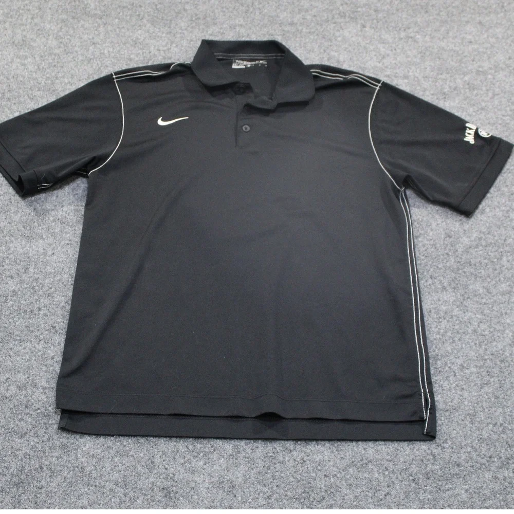 Nike Golf‎ Dri Fit Black Polo Shirt Jack Daniels Men's Medium